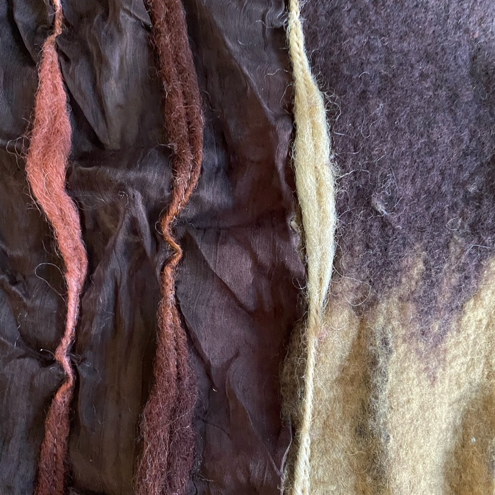 Wool and Silk handcrafted scarf